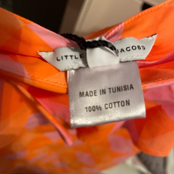 Little Marc Jacobs Girls Pink and Orange Dress Bold Bright 12 NWT - Picture 6 of 11